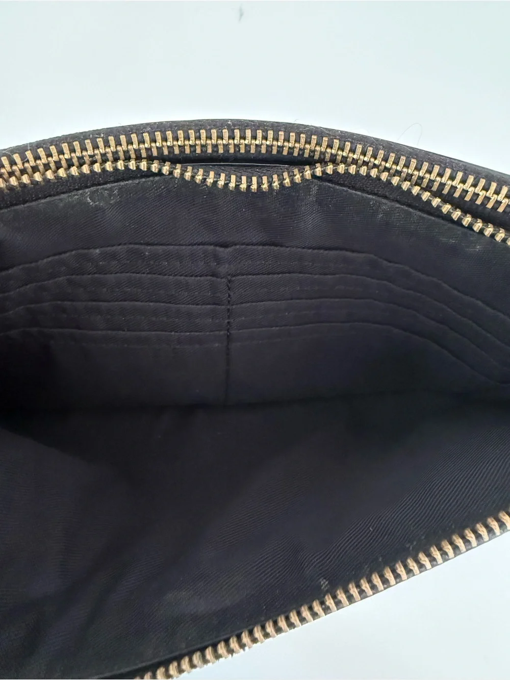 Coach Black Pebbled Leather Wristlet Clutch